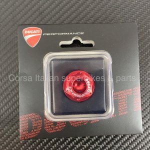 Ducati Performance RED anodized aluminium oil filler plug