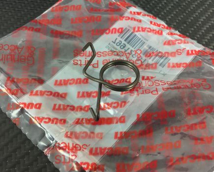 Genuine Ducati gear selector fork return spring. Ducati part-no. 79912961A repl. 79915051A.