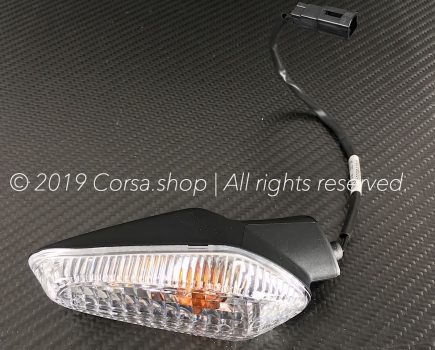 Genuine Ducati Blinker / flasher light front RH - rear LH. Ducati part-no. 53010233A replaces 53010231A, 53010232A.