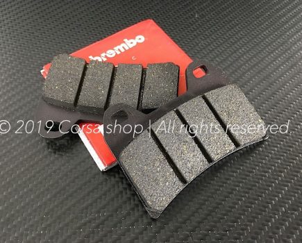 Genuine Ducati Brembo brake pads. Size: 75,1 x 55,5 x 8,7. Compound: Carbon Ceramic (Ferit I-D 450FF). Ducati part-no. 61340201A.