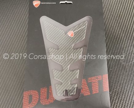 Genuine Ducati branded carbon fiber tank protector. Ducati part-no. 97480041A repl. 96901212A.