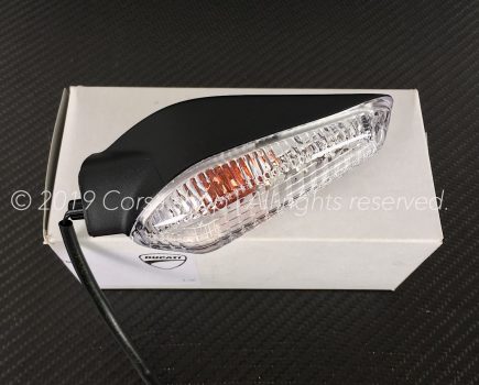 Genuine Ducati Blinker / flasher light front LH - rear RH. Ducati part-no. 53010226A replaces 53010225A, 53010224A