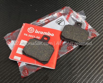 Genuine Ducati Brembo brake pads. Ducati part-no. 61340382A replaces 61340381A. Brembo 07BB2035 & 07BB2010