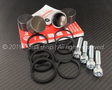 Genuine Brembo P4 32D (Ø 32mm) brake caliper repair kit. Brembo part-no. 120279960.