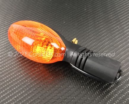 Genuine Ducati blinker, indicator / flasher- light; front Right Hand side. Ducati part-no. 53040073A replaces 53040072A, 53040071A