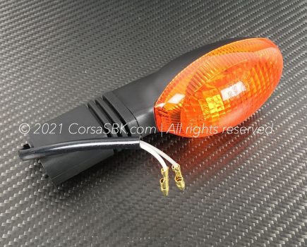 Genuine Ducati blinker, indicator / flasher- light; front Left Hand side. Ducati part-no. 53040083A replaces 53040082A, 53040081A.