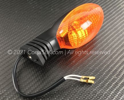 Ducati blinker, indicator / flasher- light; rear Left Hand side. Ducati part-no. 53040093A replaces 53040091A, 53040092A