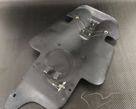 Ducati OE biposto undertail undertray heatshield. Ducati part-no. 48610381C replaces 48610381A. Fitted to the biposto Ducati 748 748S 916 996 996S 998 998S 998S/FE.